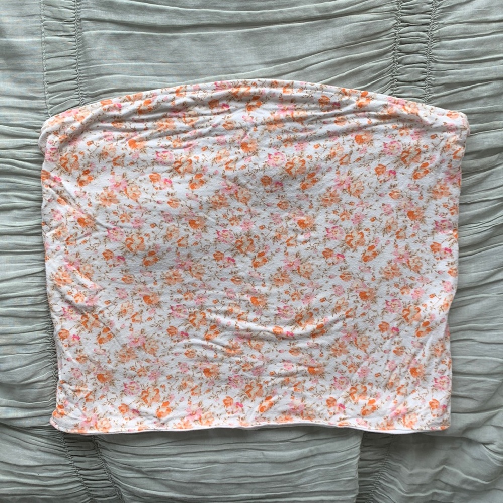 Floral American Eagle Tube Top Size Small